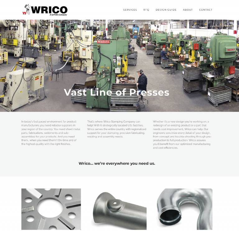 Wrico Site Redesign